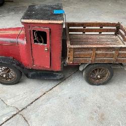 Antique Metal and Wooden Toy Truck