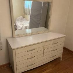 54x20x65 Wooden Dresser with Mirror
