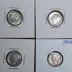 4  Mercury Dimes
