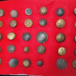 Collection of Old Military Buttons