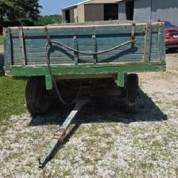 John Deere Wood Barge Bed Hydraulic Dump Wagon