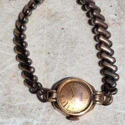 Ladies Gruen Veri Thin Watch Rose Gold Case