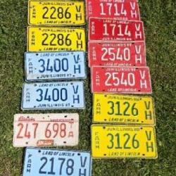 Antique Farm License Plates