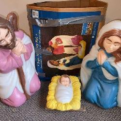 Three Piece Nativity Blow Mold Set
