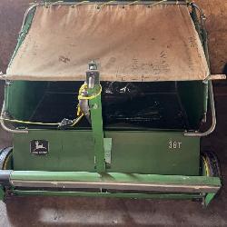 John Deere 38T Tow Behind Lawn Sweeper Attachment