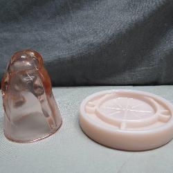 Pink Glass Bottom's Up Shot Glass with Base