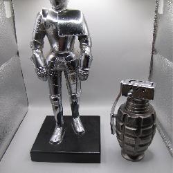 Knight and Grenade Table Lighters
