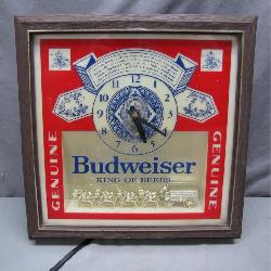 Budweiser Electric Wall Clock Display