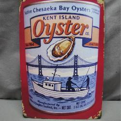Kent Island Oyster Metal Advertising Sign