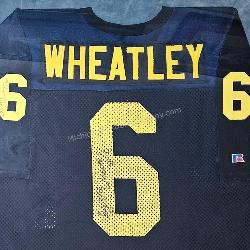 Tyrone Wheatley Signed U of M Football Jersey