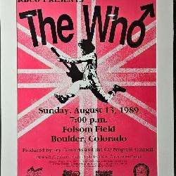 1989 The Who Framed Concert Poster! 21x26.5
