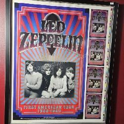 1969 Led Zeppelin 1st. American Tour Poster -Signe