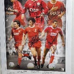 Liverpool Legends Multi Signed PIC w/ Kevin Keegan