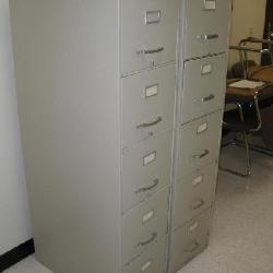 (2) 4 DRAWER FILING CABINETS  15X27X60