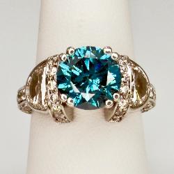 4.25 Carats Diamond 18K White Gold Ring