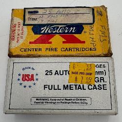 2 Boxes of 25 Auto. 50 Grain Bullets