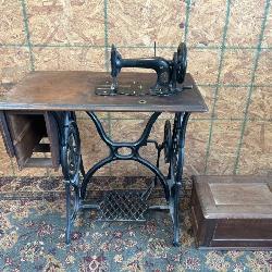 Antique 19th Century Singer Model 12 Sewing Machine with Stand