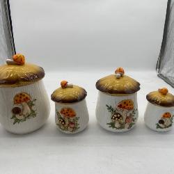 Vintage 1978 Ceramic Canisters Made in Japan