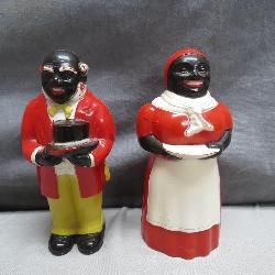 Black Americana Salt & Pepper Shakers