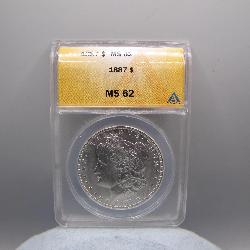 1887 Morgan Silver Dollar in MS62 Condition