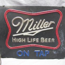 Miller High Life Beer 'On Tap' Neon Sign