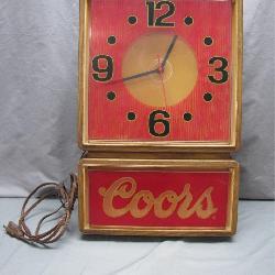 Coors Advertising Wall Clock w/ Lighted Sign