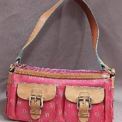 PP - DOONEY & BOURKE PINK TWIN POCKET SHOULDER BAG