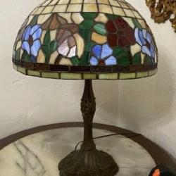 Tiffany Style Stained Glass Shade with Base Lamp