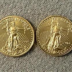 2 2014 $5 American Gold Eagle Coins