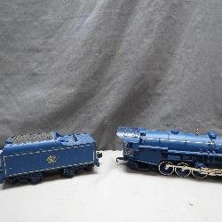 Blue Battery-Powered Model Train Set