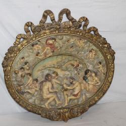 19th Century Italian 3D Relief Wall Plaque signed