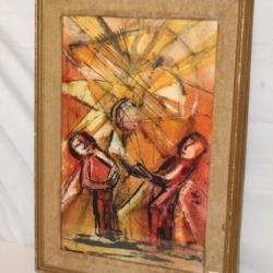 Mixed Media Watercolor signed Ruth M. Kobler