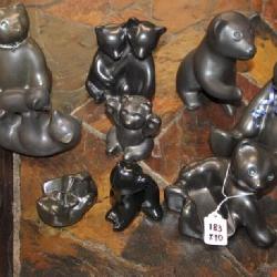 10pc Pigeon Forge Pottery Bears; Daydreamer,