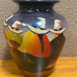 7ï¿½ Hand-painted Terra Cotta Vase