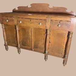 ANTIQUE WALNUT SIDEBOARD ATTRIBUTED TO WILLIAM