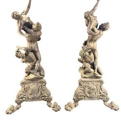 2 LARGE ITALIAN BRONZE SCULPTURES