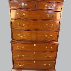 COUNCIL SOLID MAHOGANY CHEST ON CHEST