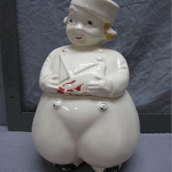 Ceramic Chef Cookie Jar With Removable Lid