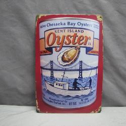 Kent Island Oyster Tin Sign Decor
