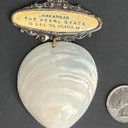 RARE ANTIQUE PEARL STATE BROOCH