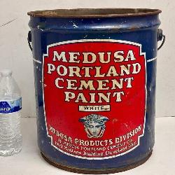 RARE VINTAGE MEDUSA CEMENT CAN
