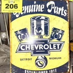CHEVORLET GENUINE PARTS METAL SIGN