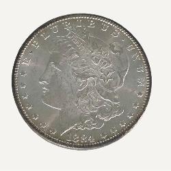 1884-CC US Morgan Silver Dollar Coin
