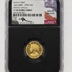2018 W $10 Gold Coin, NGC