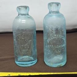 Hutchinson Soda Bottles, Effingham & Alton Ill