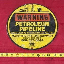 Warning Petroleum Pipeline Sign
