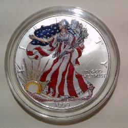 1999 WALKING LIBERTY SILVER DOLLER 1 OZ. FINE