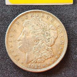 1921 Morgan silver dollar