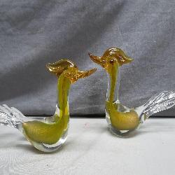 Murano Style Roadrunner Figurines