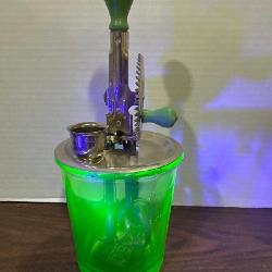 Vintage Uranium Hand Crank Egg Beater or Mixer